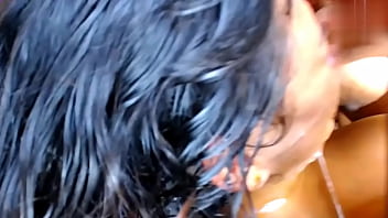 Girl with big natural tits curly hair gets her rough throat destroyed