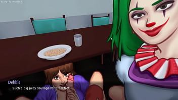 Summertime saga by darkcookie hot stepmom busted sucking off huge cock under the table horny milf sneaks under the table and sucks huge dick