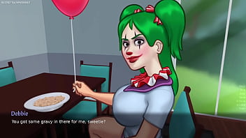 Summertime saga by darkcookie hot stepmom busted sucking off huge cock under the table horny milf sneaks under the table and sucks huge dick