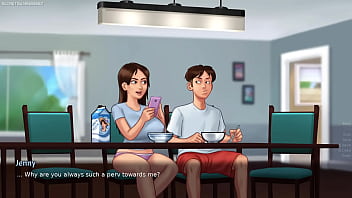 Summertime saga by darkcookie hot stepmom busted sucking off huge cock under the table horny milf sneaks under the table and sucks huge dick