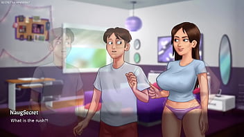 Summertime saga by darkcookie hot stepmom busted sucking off huge cock under the table horny milf sneaks under the table and sucks huge dick