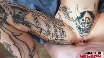 Big boner stud alex legend in orgy party of 1 sausage & 3 clams