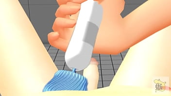 Alien woman milks elf