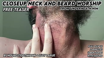 Closeup Neck And Beard Worship From Underneath Him thumbnail