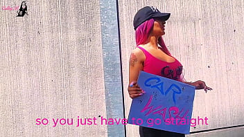 Fucked during a sexy car wasch bimbodoll car wasch