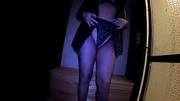 Risky Night Blowjob In Stockings & Fur Coat – Almost Caught By Neighbors 296 thumbnail