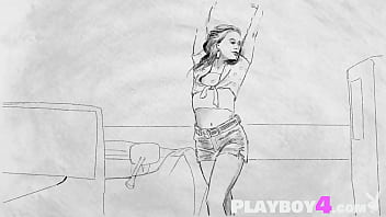 Petite all natural babe showed her sexy body after hot striptease