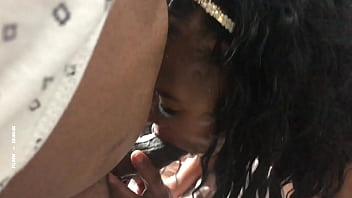 Blow job and doggy from an ebony milf