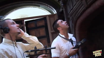 The two scientists were doing research when they encountered two individuals of the female gender for sexual activity