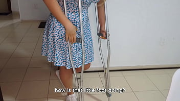 Doctor fucks horny blonde patient during medical consultation