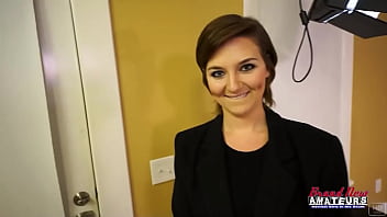 Busty petite brunette kylie gets her wet pussy deeply fingered and fucked