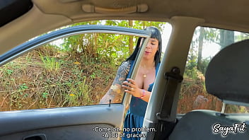 I get in a guy's car and we have sex in public with my big ass sayafit