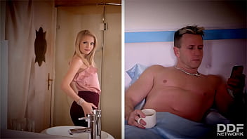 Epic morning glory footjob