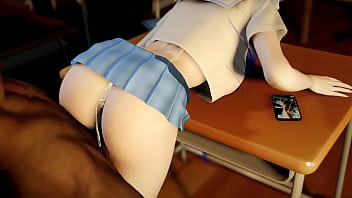 3d cute college slut wearing cut jk dress got her wet pussy fucked so hard