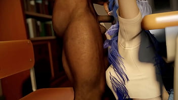 3d cute college slut wearing cut jk dress got her wet pussy fucked so hard