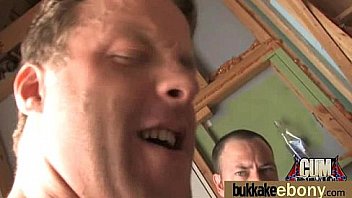 Interracial bukkake sex with black porn star 24