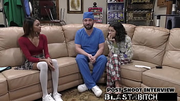 Solana spits out doctor's load so he fucks & blasts her with cum