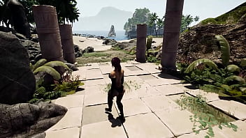 Lara activated an ancient statue and got fucked by a big dick 3d hentai game animation