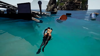 Lara activated an ancient statue and got fucked by a big dick 3d hentai game animation