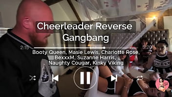 Cheerleader reverse gangbang