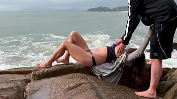 Milf Gets Ass Fucked Without Warning Right On The Beach thumbnail