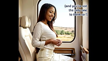 Elegant asian woman is sucking your dick in a crowded train ai illustrated leather porn dream