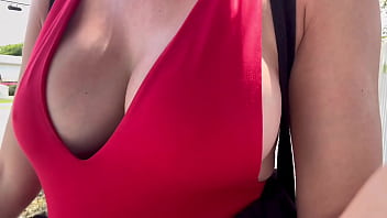 European milf artemisia love showing her beautiful breast in public