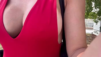 European milf artemisia love showing her beautiful breast in public