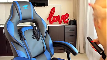 Skinny girl rubs her pussy