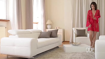 French tattoo beauty fingers pussy shows off booty