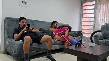 Nala's sucking two delicious cocks