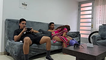 Nala's sucking two delicious cocks