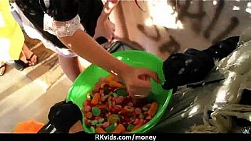 Sexy wild chick gets paid to fuck 5