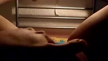 Horny chick rubbing her wet pussy pov