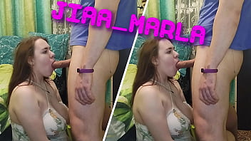 Blowjob for lover and cum in mouth