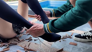 She likes to be tiedup and tickled