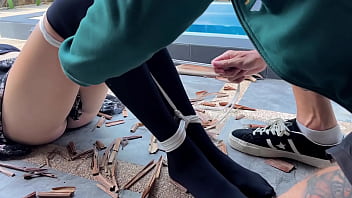 She likes to be tiedup and tickled