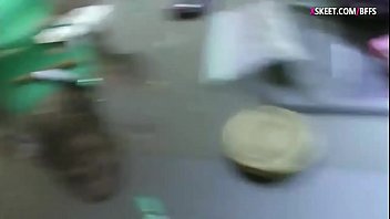 Slutty teen girl deepthroats and screwed