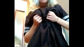 Brand new showing her breasts