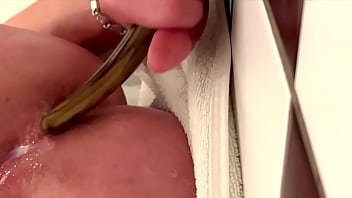 50cm long dildo anal masturbate with sweet orgasm and a lot juice from my pussy
