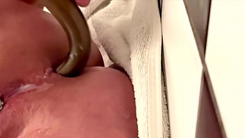 50cm long dildo anal masturbate with sweet orgasm and a lot juice from my pussy
