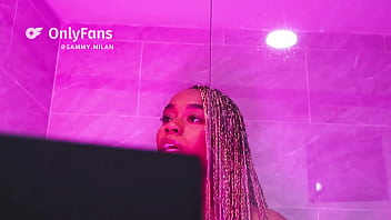 While i'm showering my boyfriend records me i get naughty