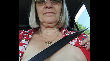 Flashing in the car for all to see Flashing in the car for all to see