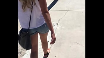 Sexy Girl In Booty Shorts Walking Voyeur thumbnail