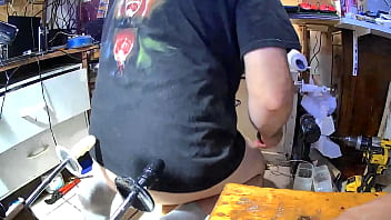 Playing with a blow up butt plug and dildo Playing with a blow up butt plug and dildo