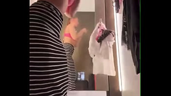 Fingering pussy so hard in public