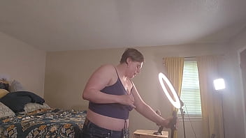 Getting ready & filming giantess video bts clara crisp milf bbw fetish