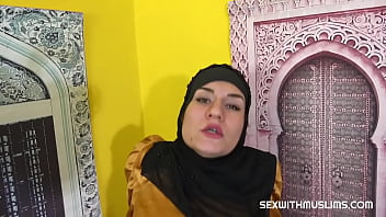 This sexy and tight pussied muslim girl was resting but her man had other ideas and made her eat his hard and wet cock
