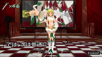 Anime girl dance challenge holding green onions mmd by tarako