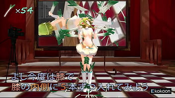 Anime girl dance challenge holding green onions mmd by tarako